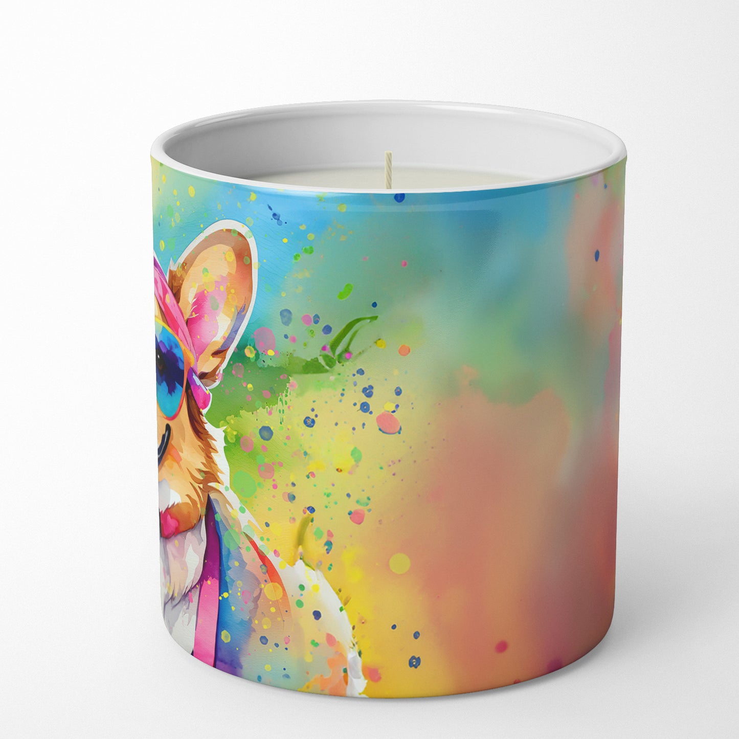 Corgi Hippie Dawg Decorative Soy Candle