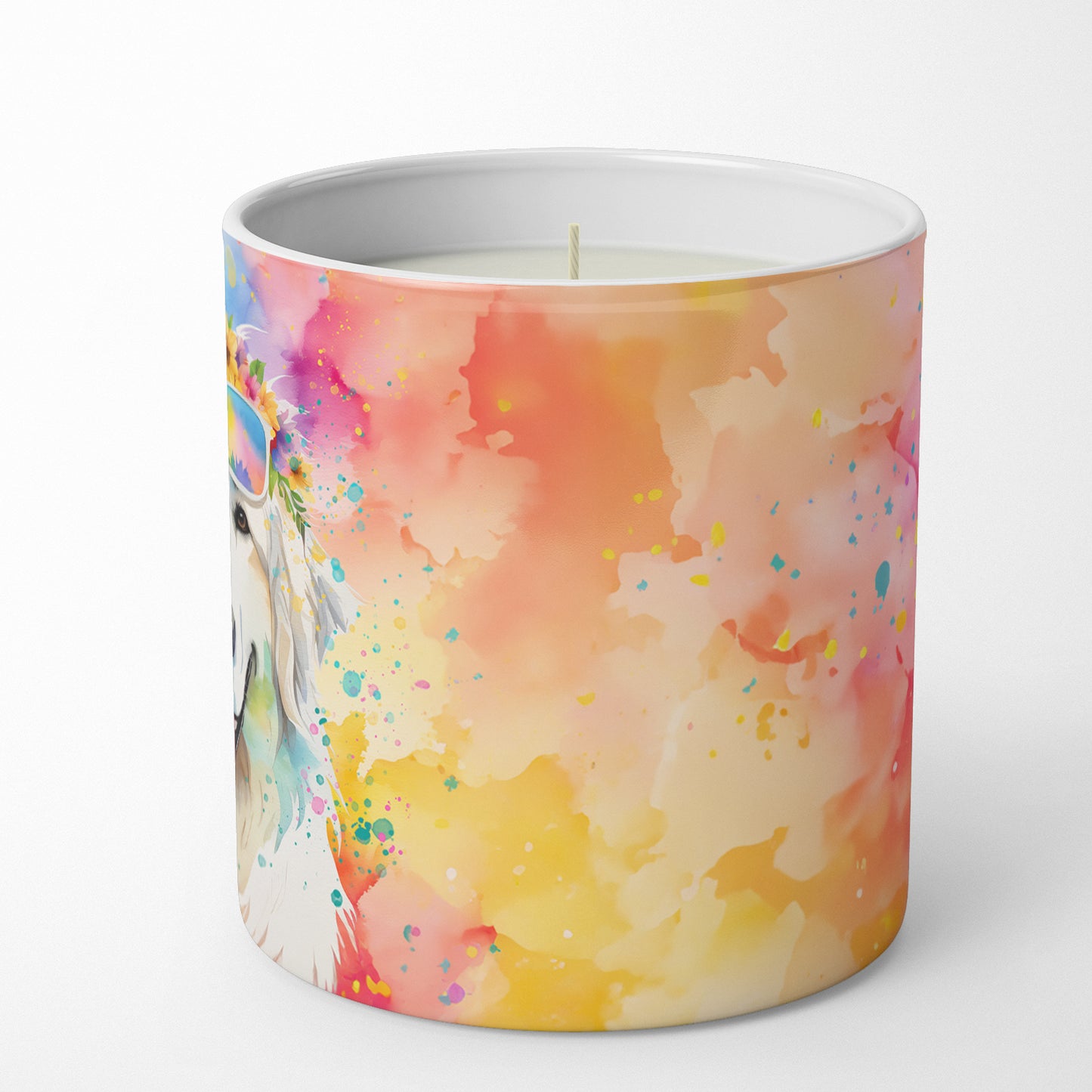 Great Pyrenees Hippie Dawg Decorative Soy Candle