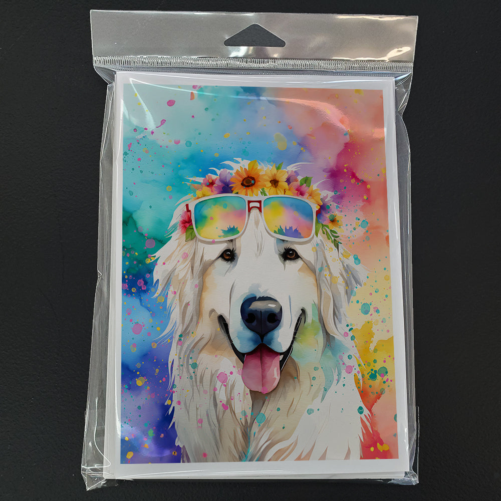 Great Pyrenees Hippie Dawg Greeting Cards Pack of 8