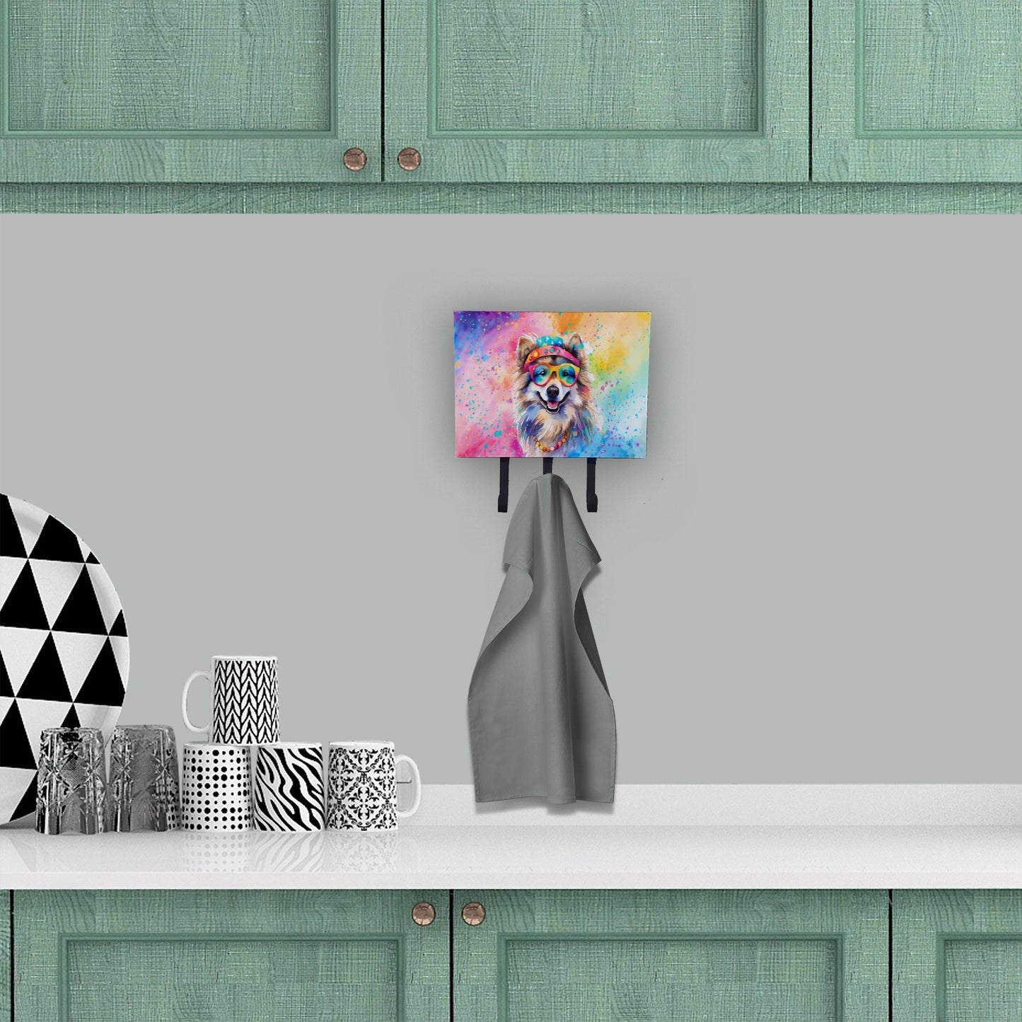 Keeshond Hippie Dawg Leash or Key Holder