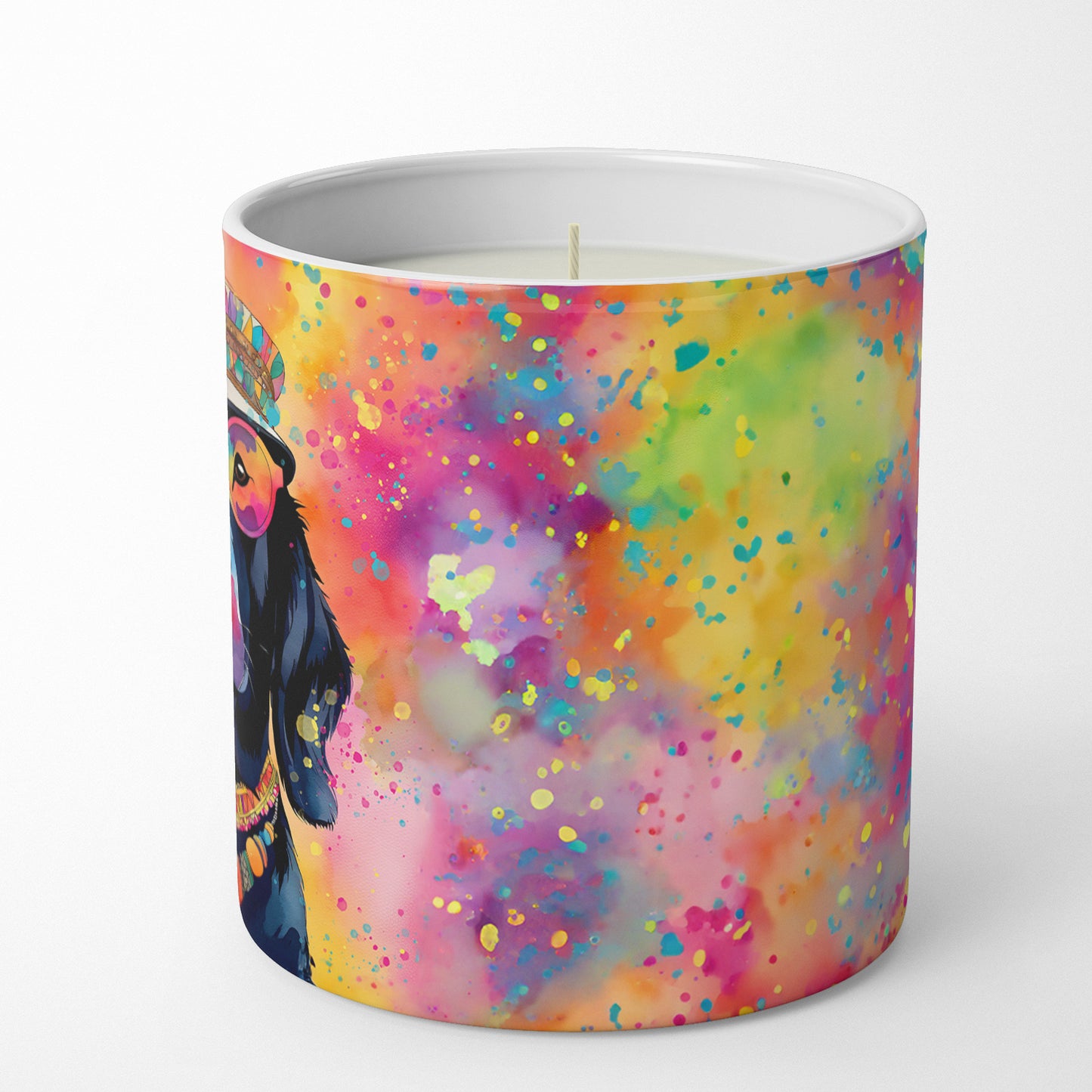 Black Labrador Hippie Dawg Decorative Soy Candle