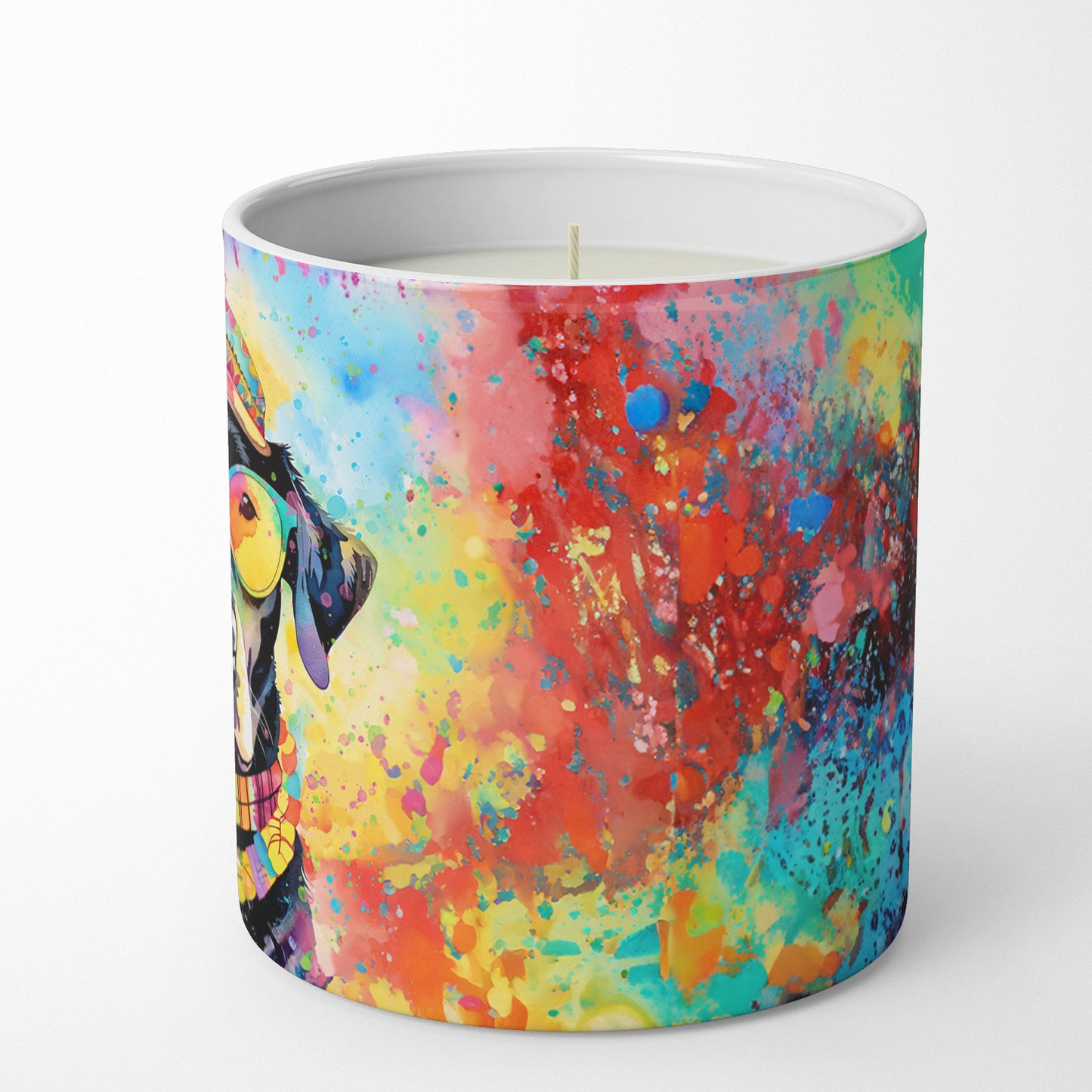 Black Labrador Hippie Dawg Decorative Soy Candle