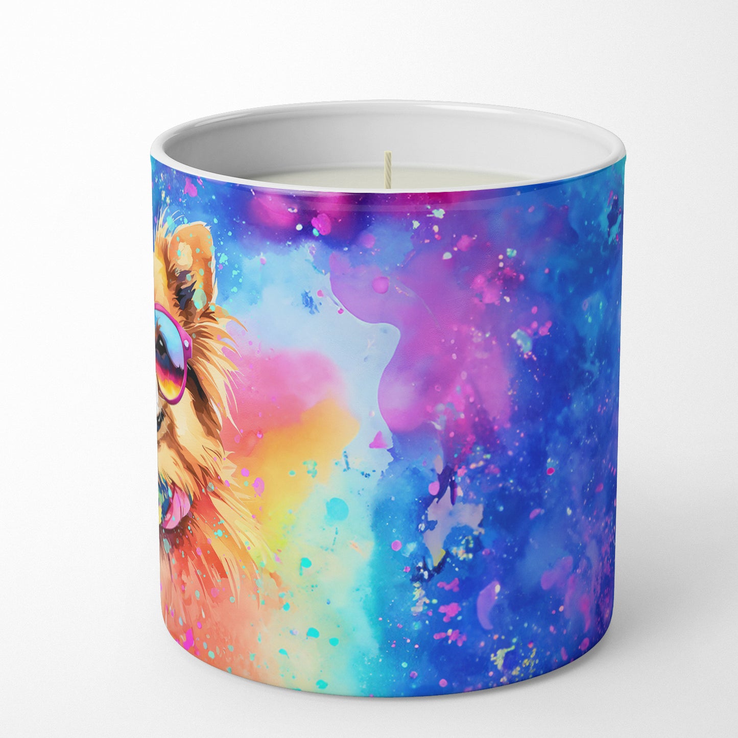 Pomeranian Hippie Dawg Decorative Soy Candle