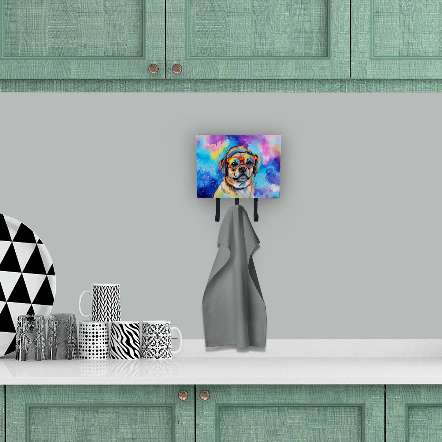 Pug Hippie Dawg Leash or Key Holder