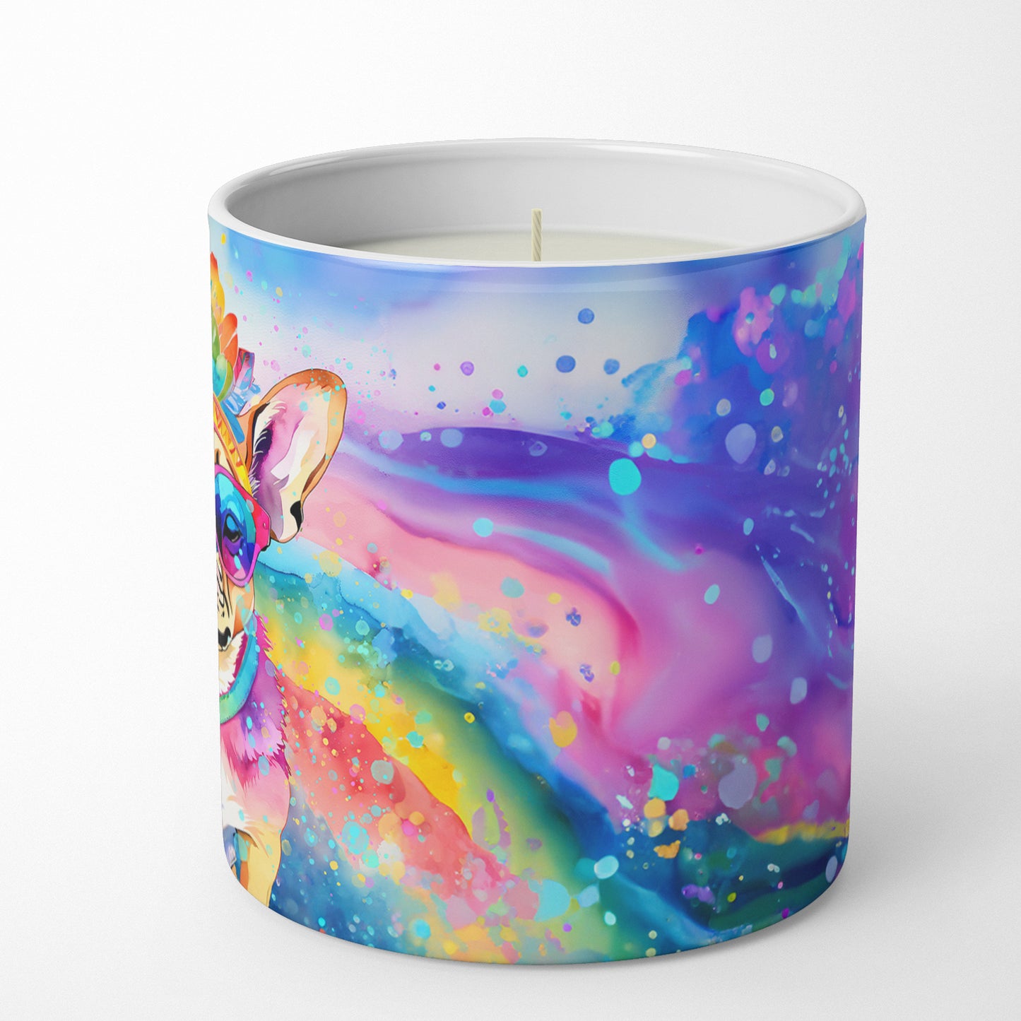 Pug Hippie Dawg Decorative Soy Candle