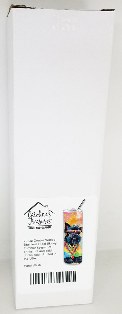 Scottish Terrier Hippie Dawg Stainless Steel Skinny Tumbler