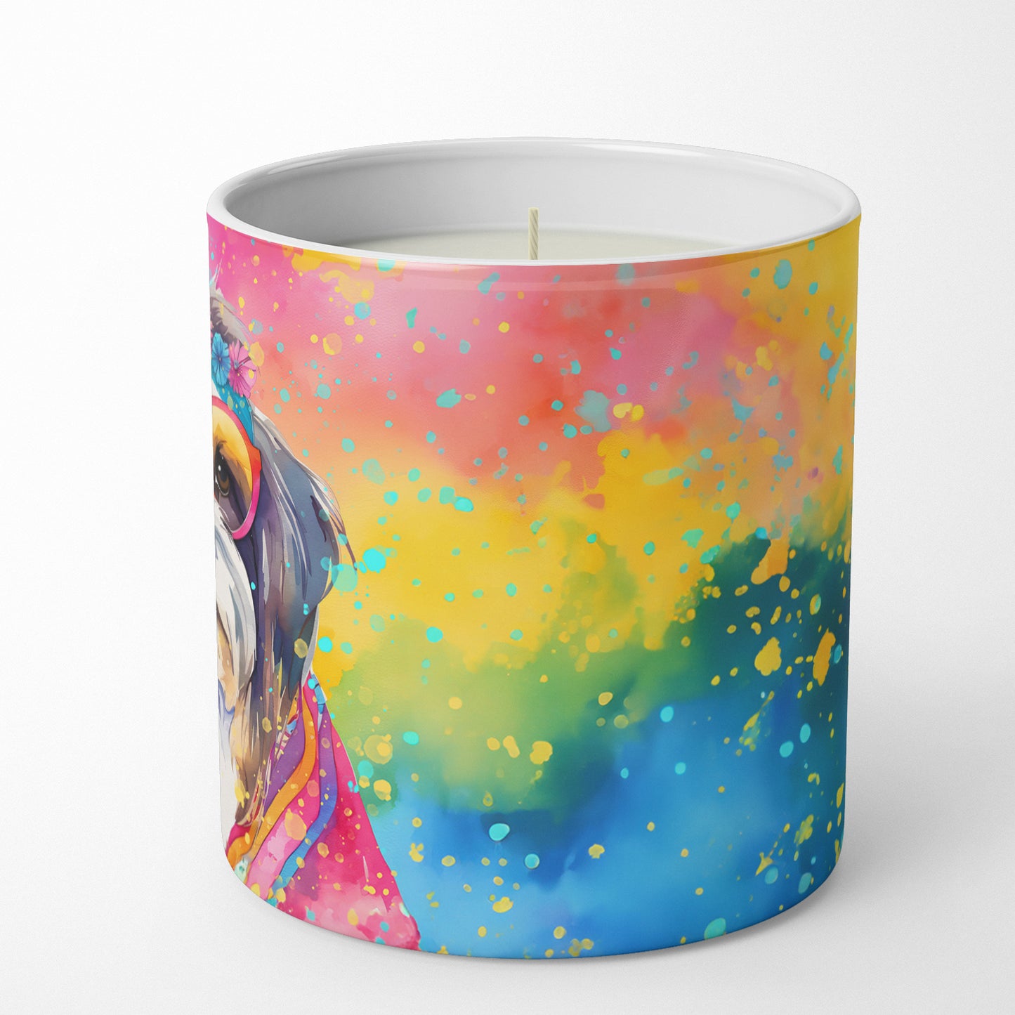 Shih Tzu Hippie Dawg Decorative Soy Candle