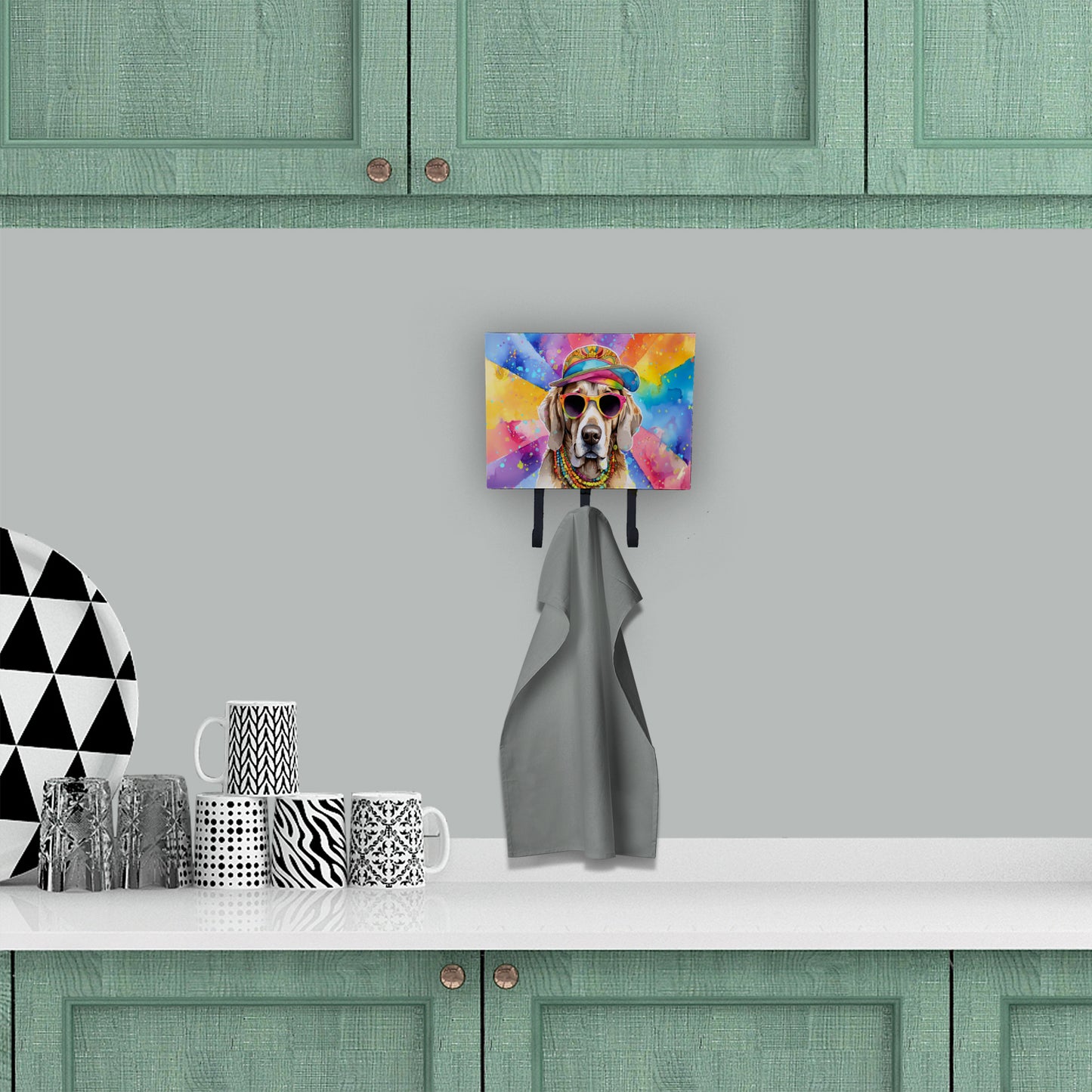 Weimaraner Hippie Dawg Leash or Key Holder