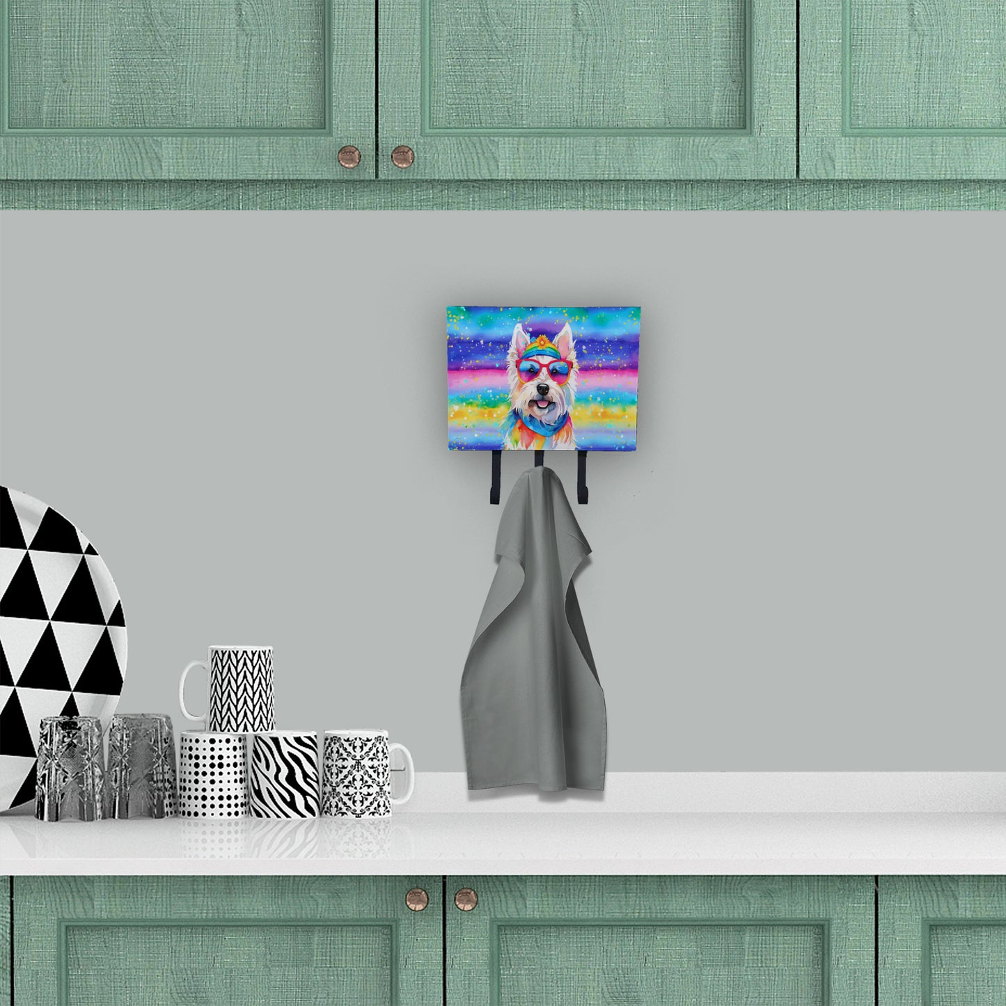 Westie Hippie Dawg Leash or Key Holder