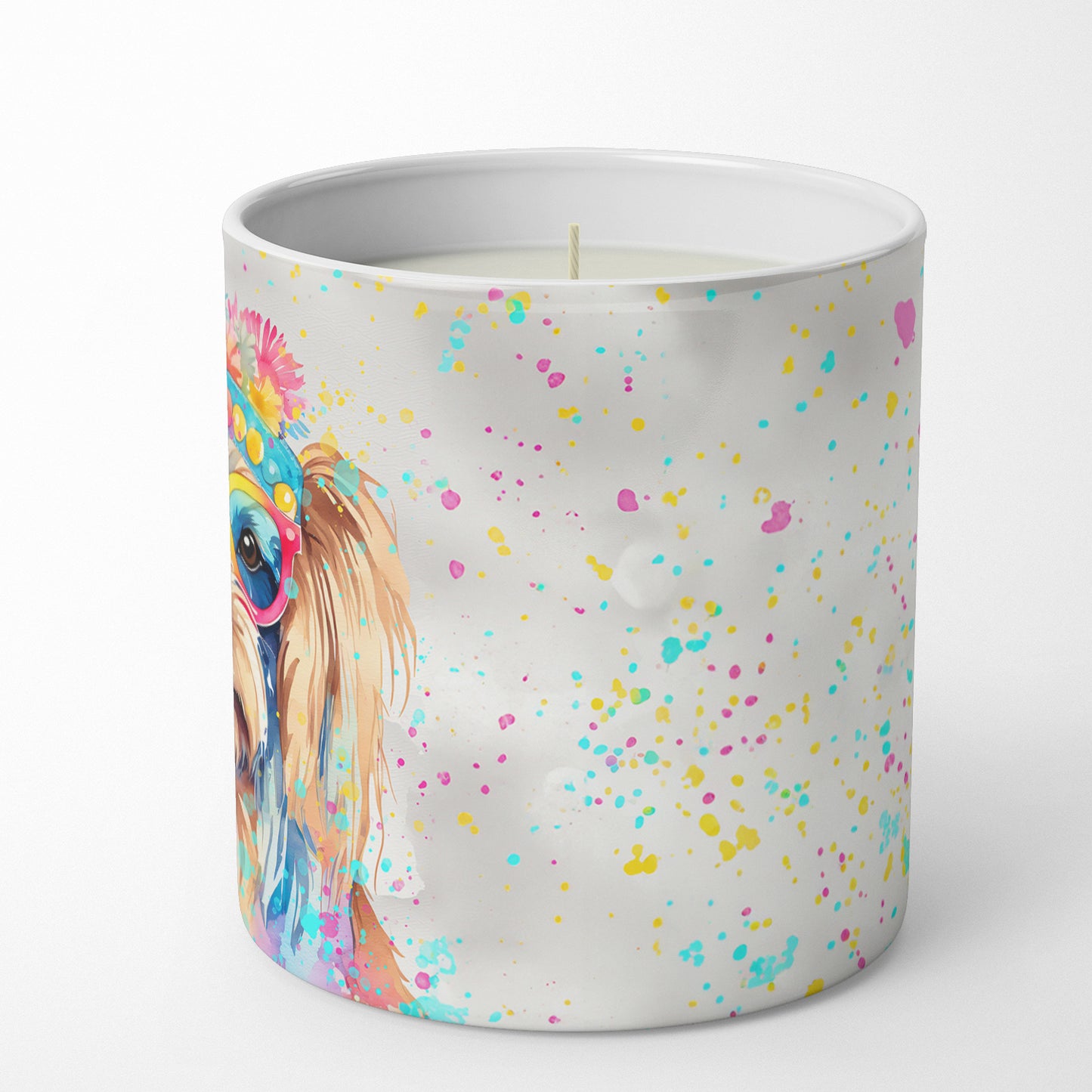Yorkshire Terrier Hippie Dawg Decorative Soy Candle