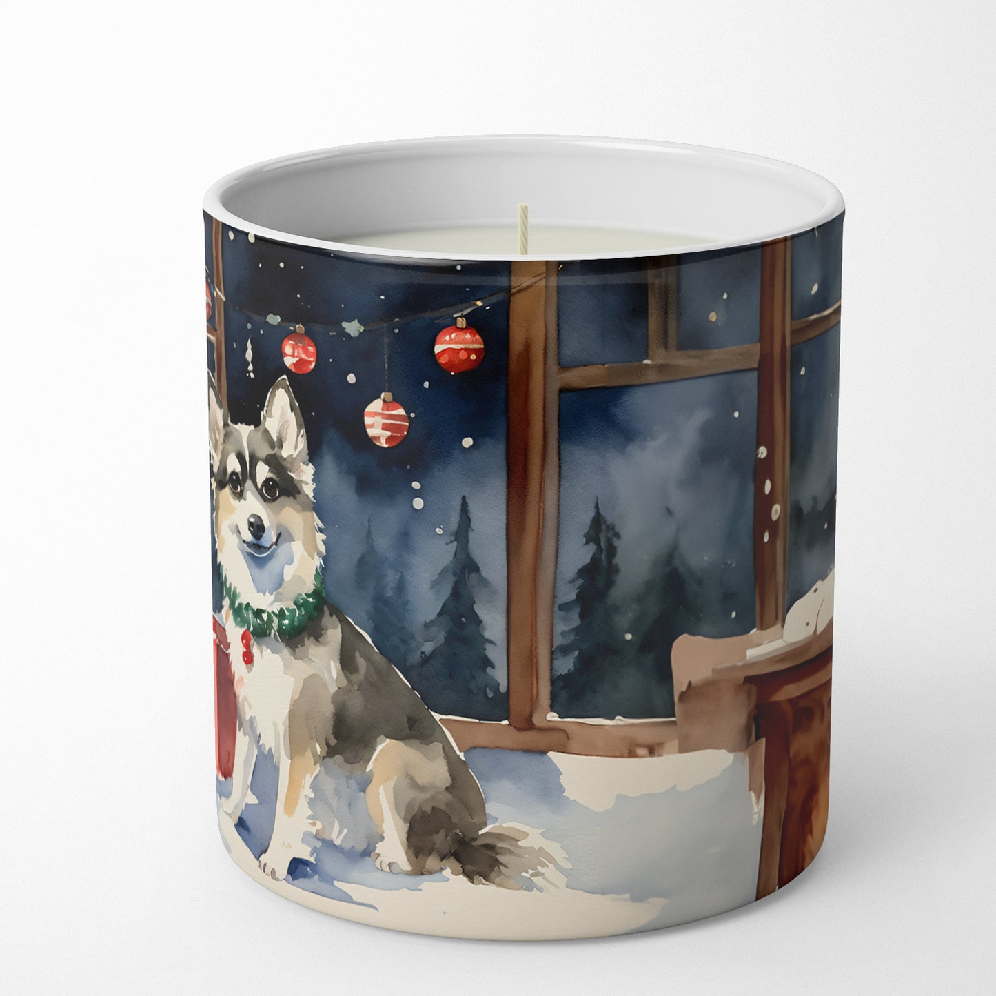 Alaskan Klee Kai Cozy Christmas Decorative Soy Candle