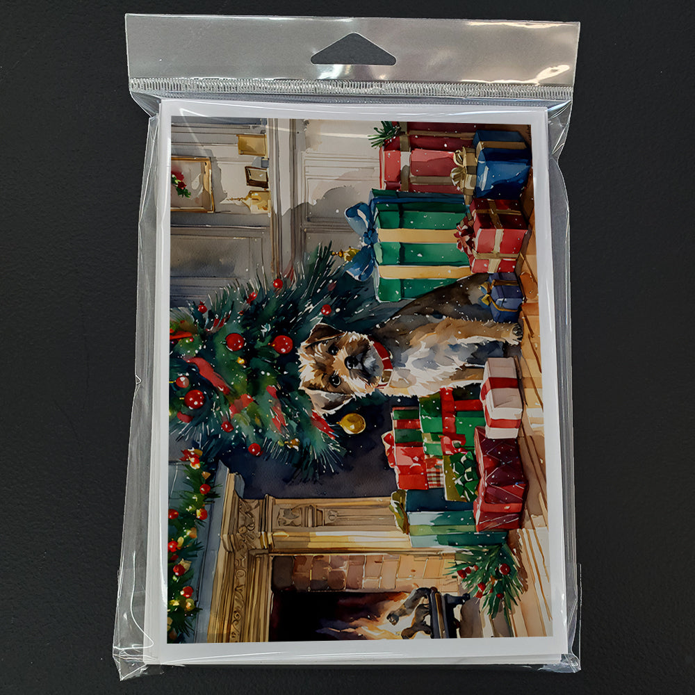 Border Terrier Cozy Christmas Greeting Cards Pack of 8