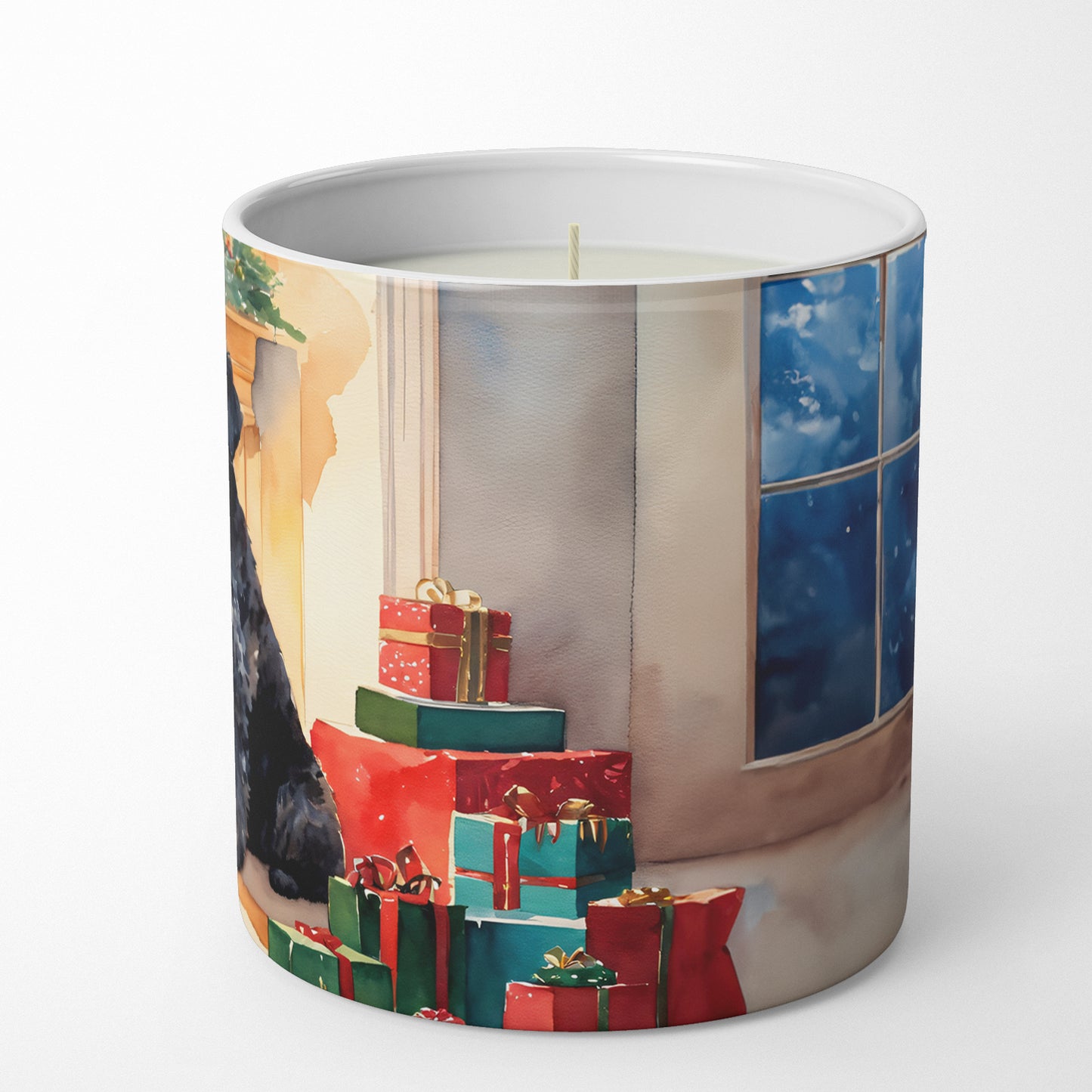 Bouvier des Flandres Cozy Christmas Decorative Soy Candle