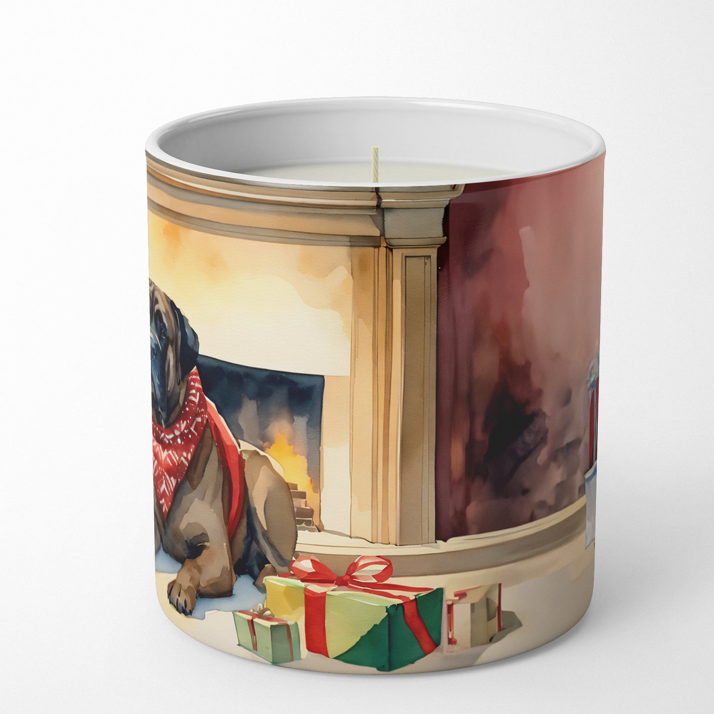 Bullmastiff Cozy Christmas Decorative Soy Candle