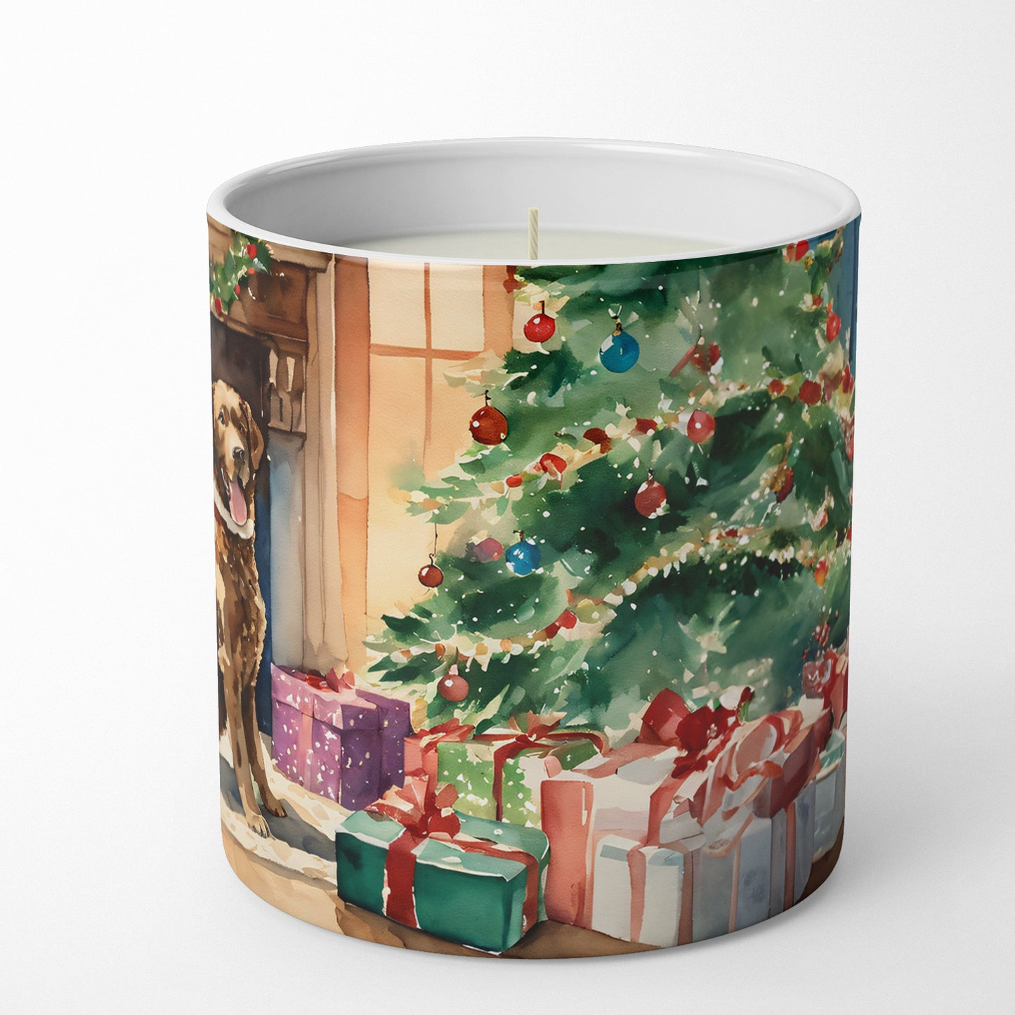 Chesapeake Bay Retriever Cozy Christmas Decorative Soy Candle