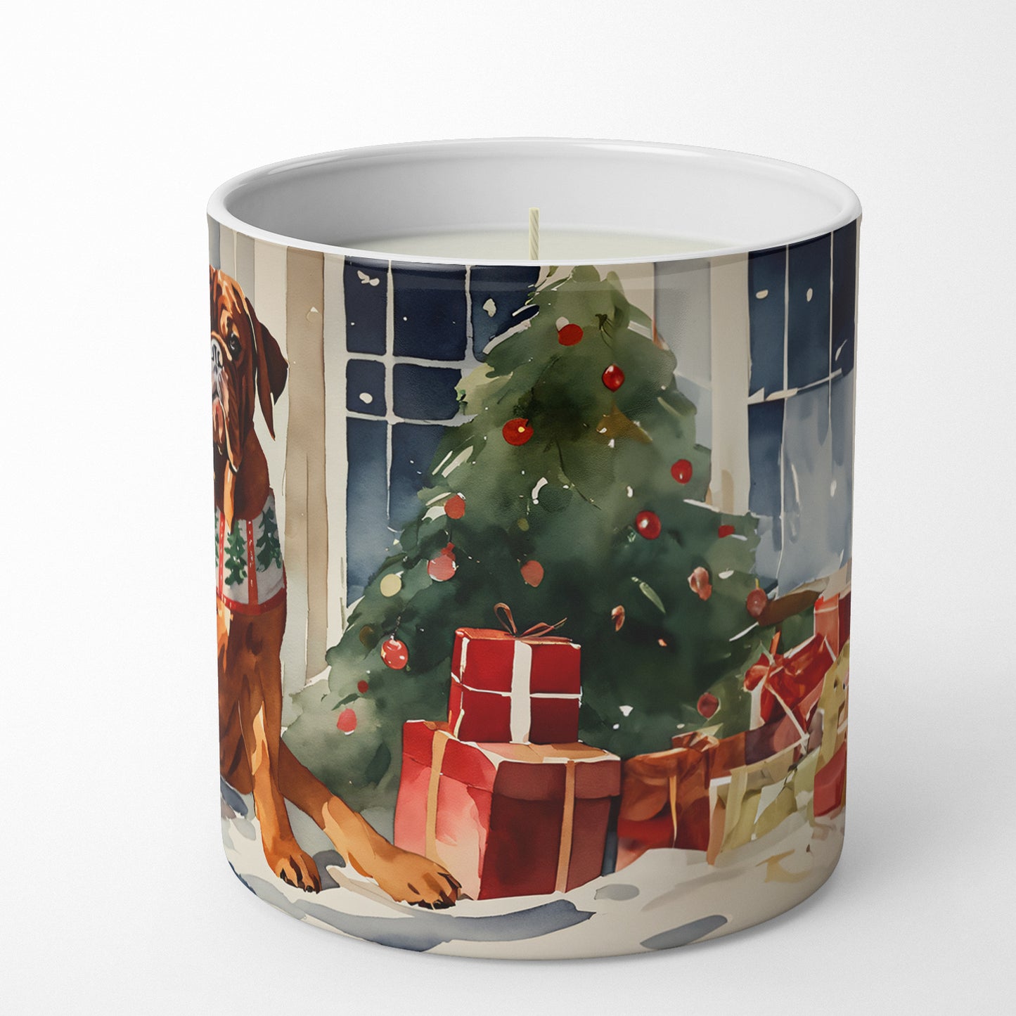 Dogue de Bordeaux Cozy Christmas Decorative Soy Candle