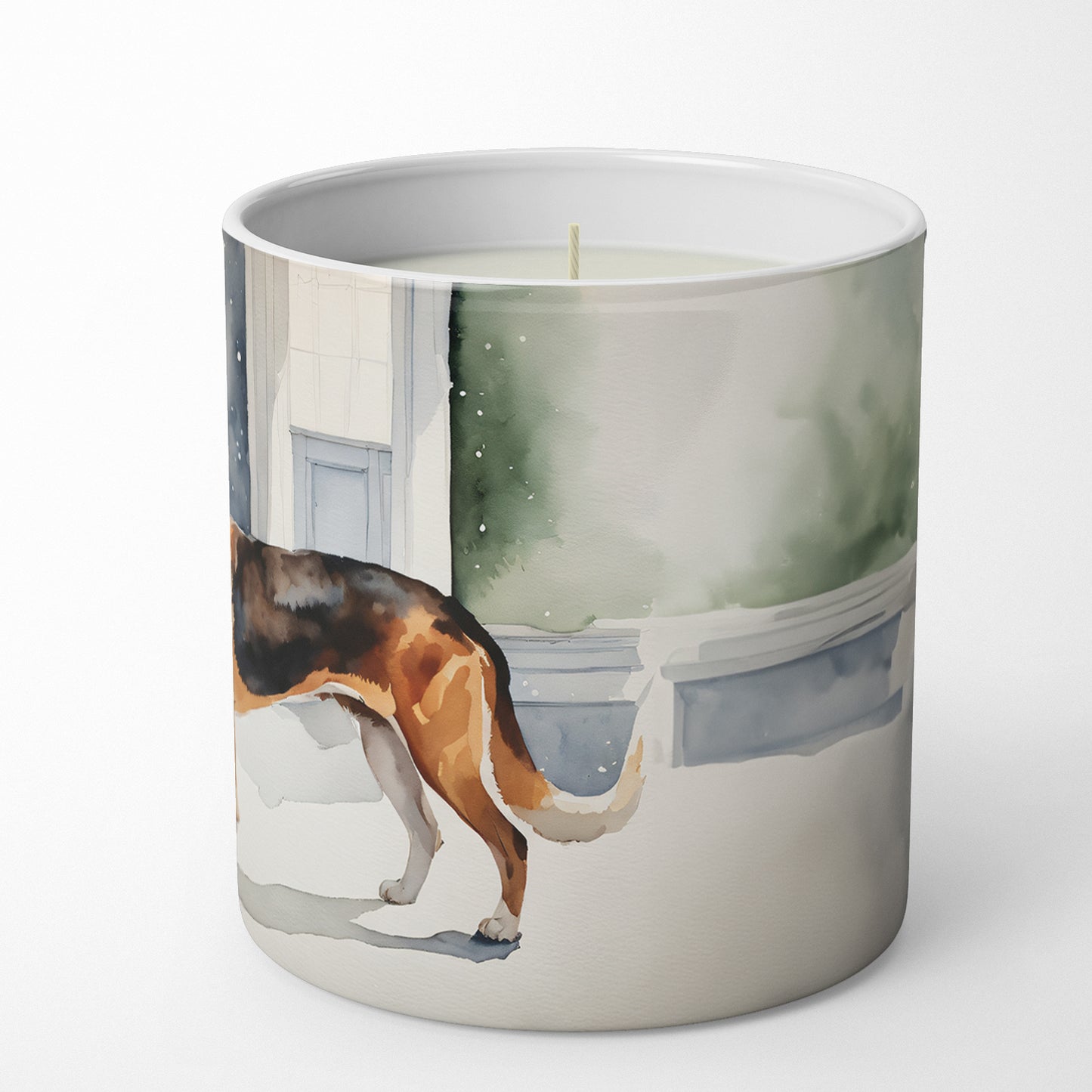 English Foxhound Cozy Christmas Decorative Soy Candle