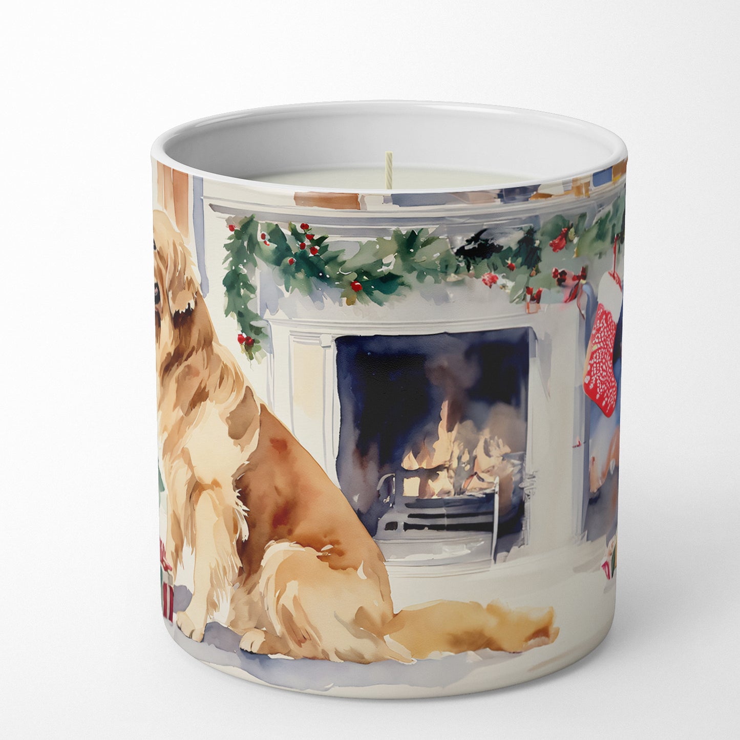 Golden Retriever Cozy Christmas Decorative Soy Candle