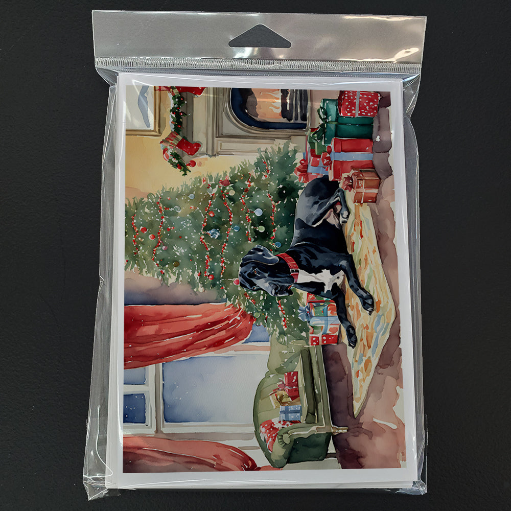 Great Dane Cozy Christmas Greeting Cards Pack of 8