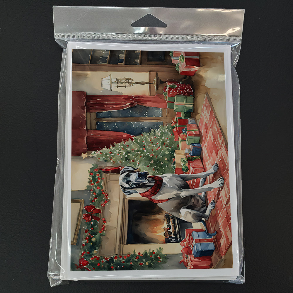 Great Dane Cozy Christmas Greeting Cards Pack of 8