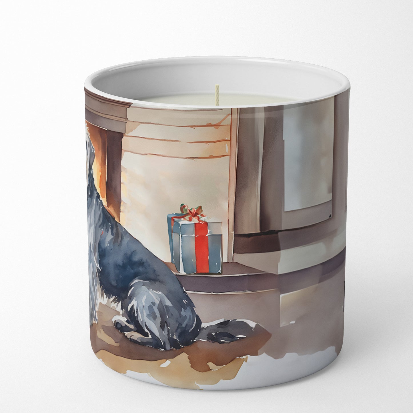 Irish Wolfhound Cozy Christmas Decorative Soy Candle