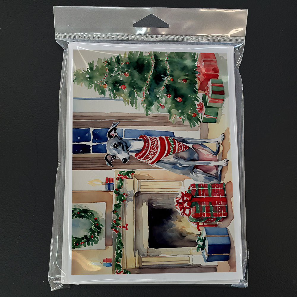 Italian Greyhound Cozy Christmas Greeting Cards Pack of 8