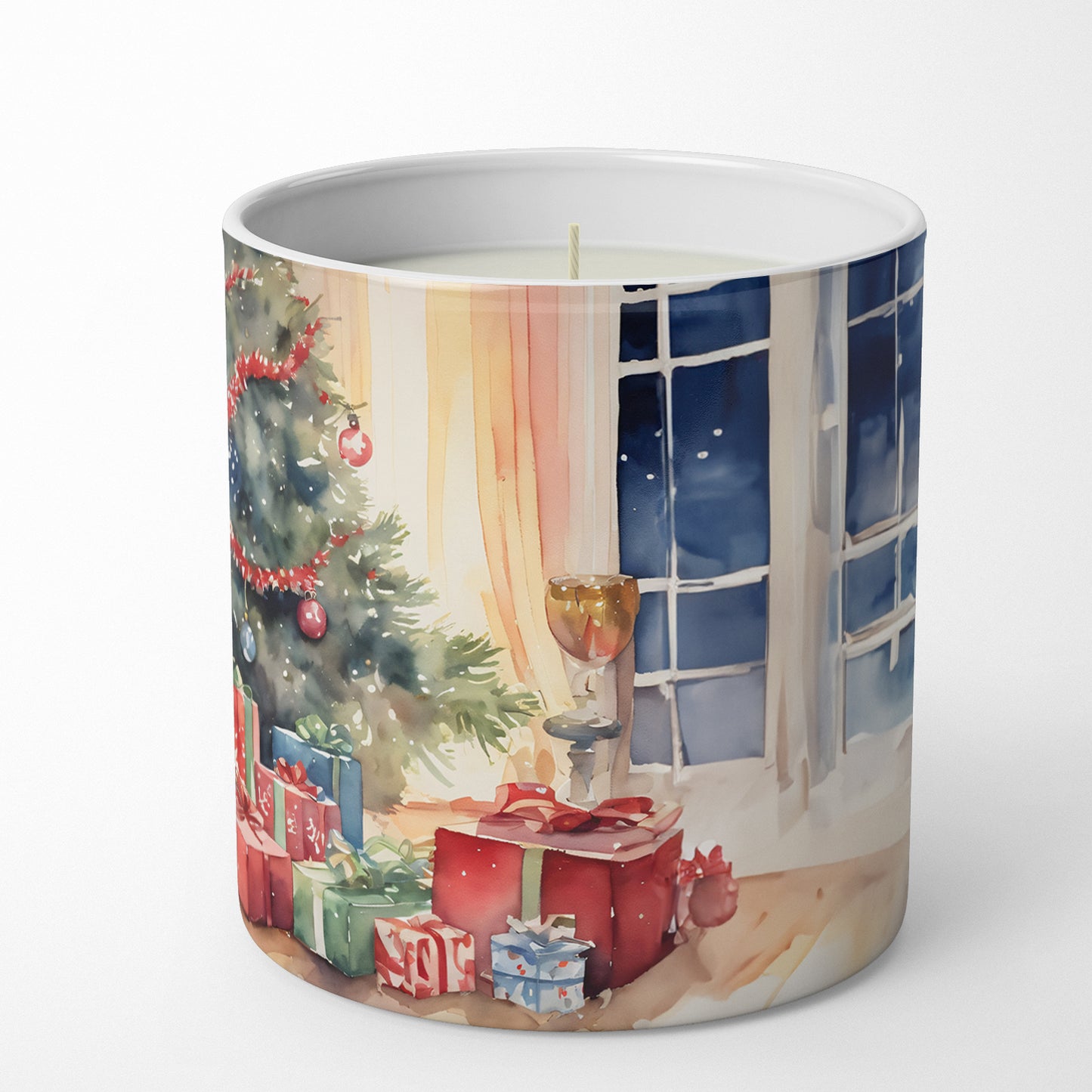 Jack Russell Terrier Cozy Christmas Decorative Soy Candle