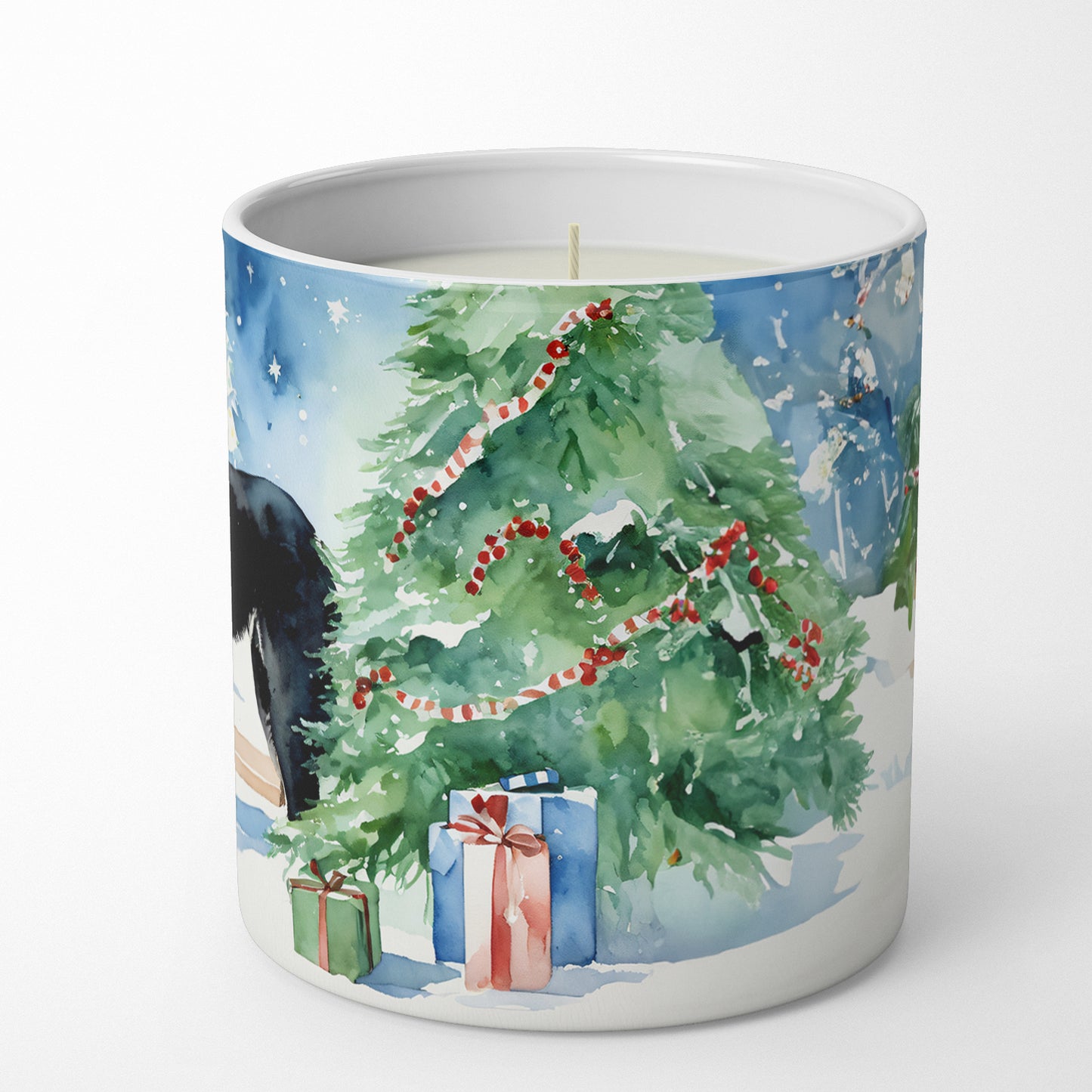 Karelian Bear Dog Cozy Christmas Decorative Soy Candle