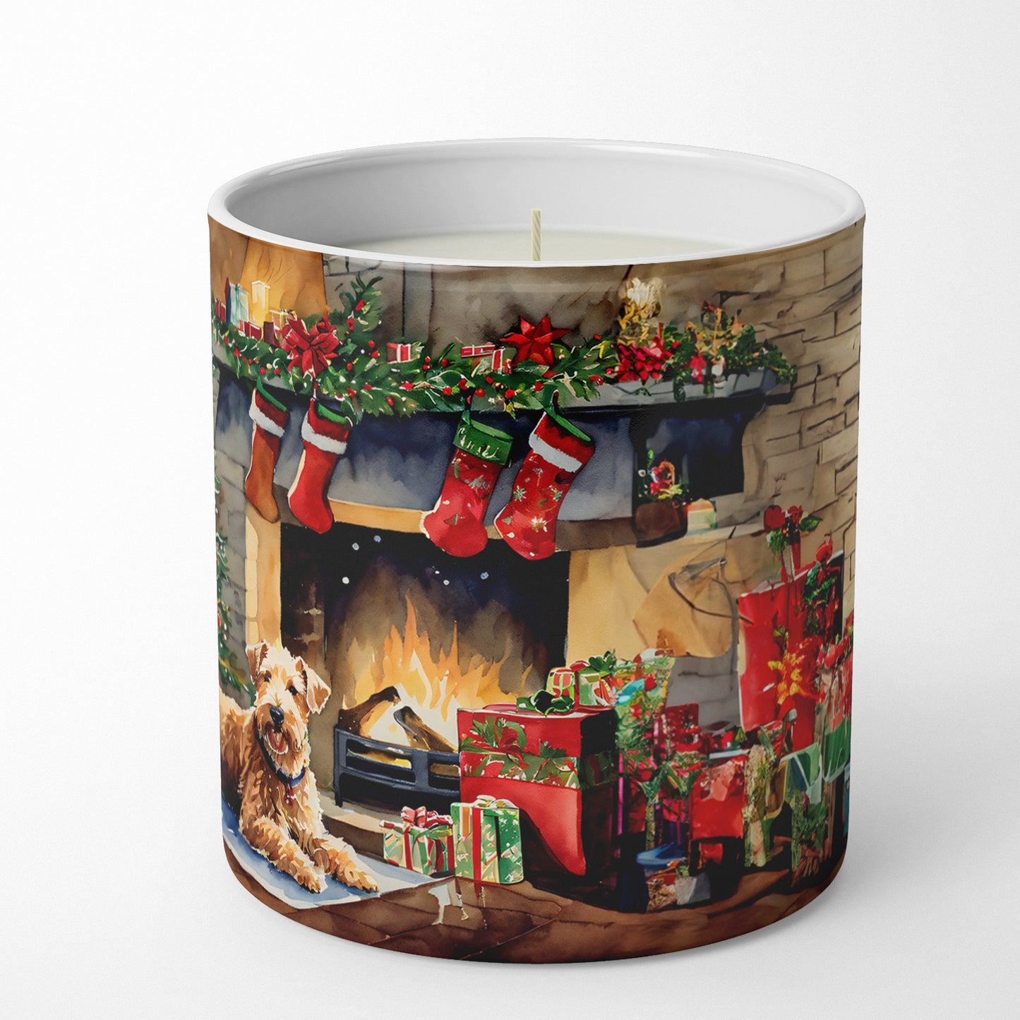 Lakeland Terrier Cozy Christmas Decorative Soy Candle