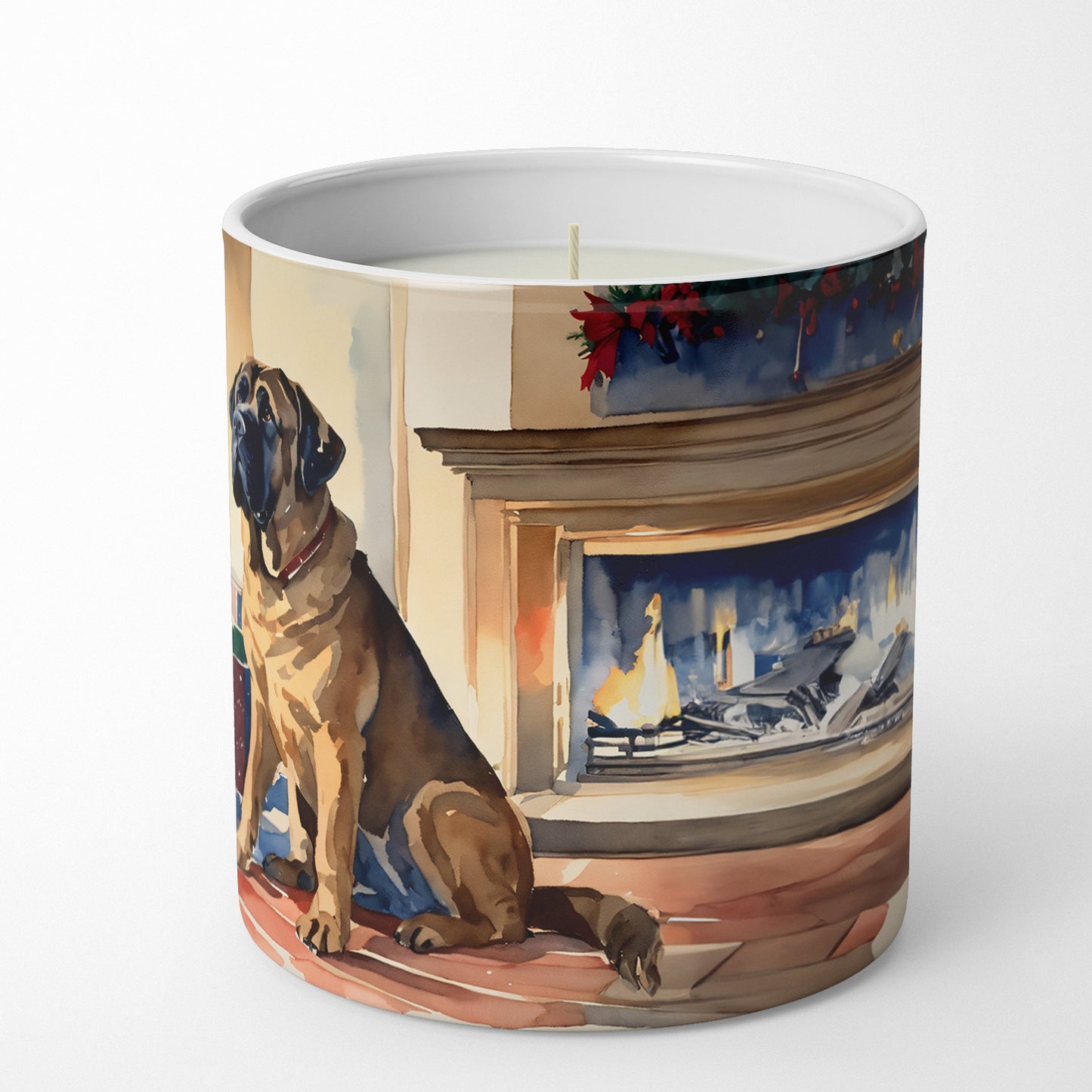Mastiff Cozy Christmas Decorative Soy Candle
