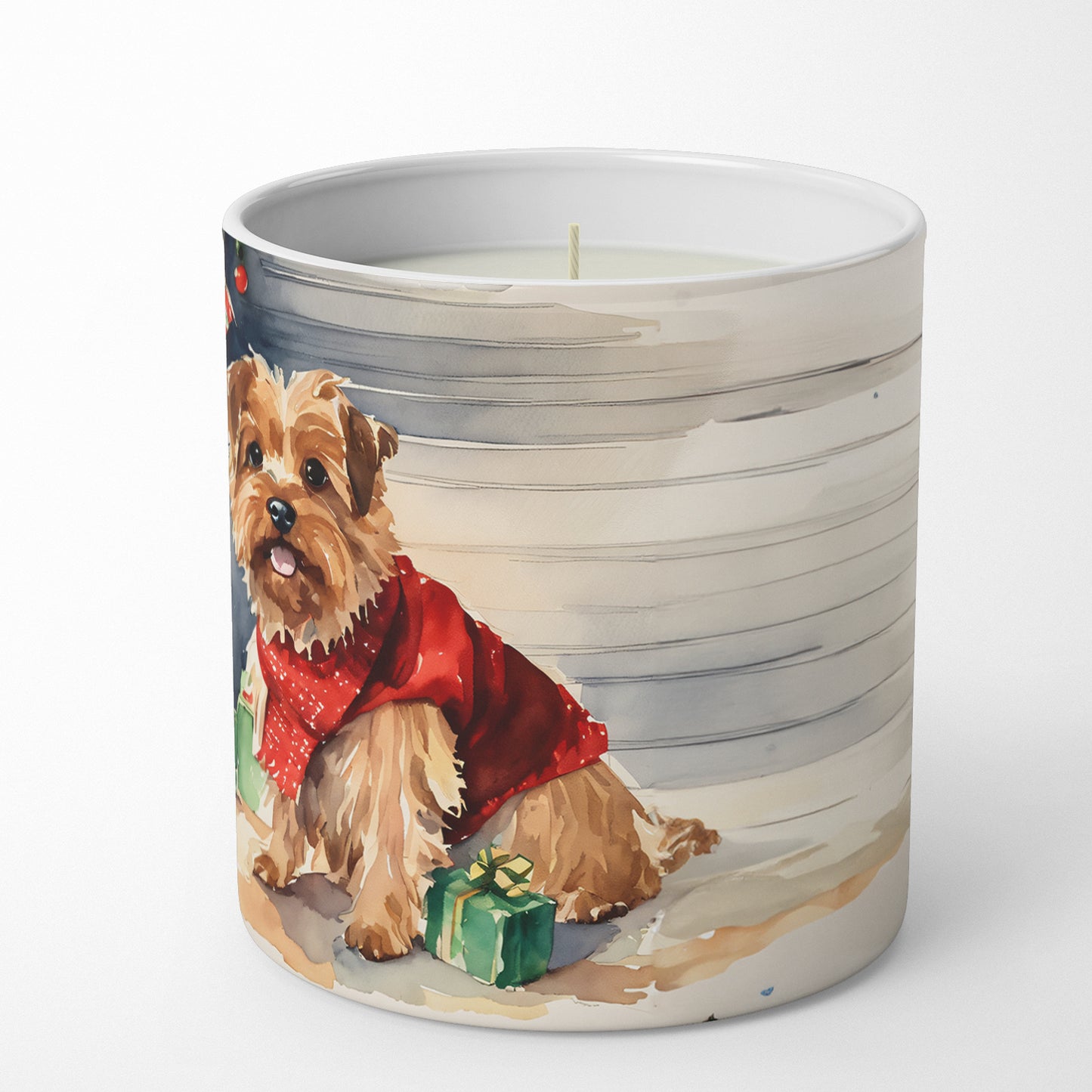 Norfolk Terrier Cozy Christmas Decorative Soy Candle