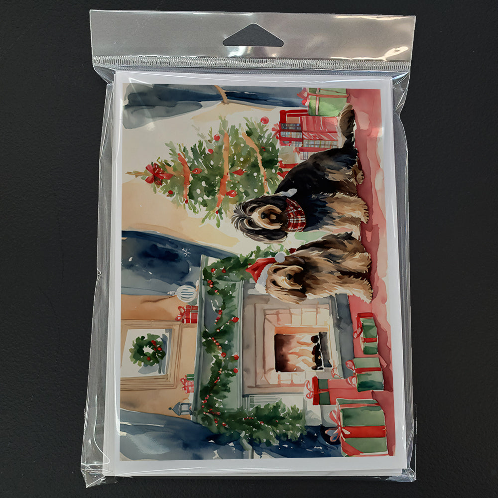 Otterhound Cozy Christmas Greeting Cards Pack of 8