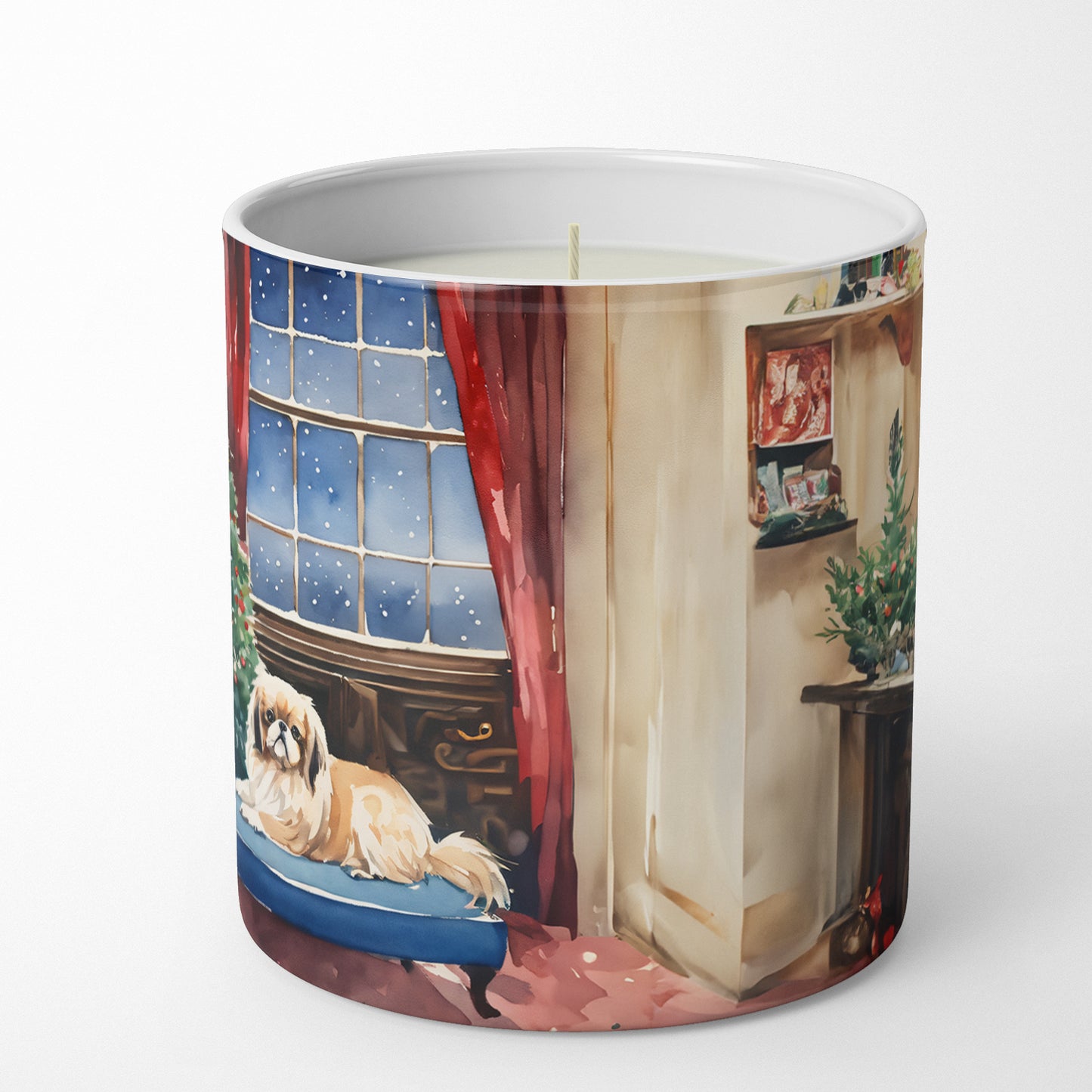 Pekingese Cozy Christmas Decorative Soy Candle