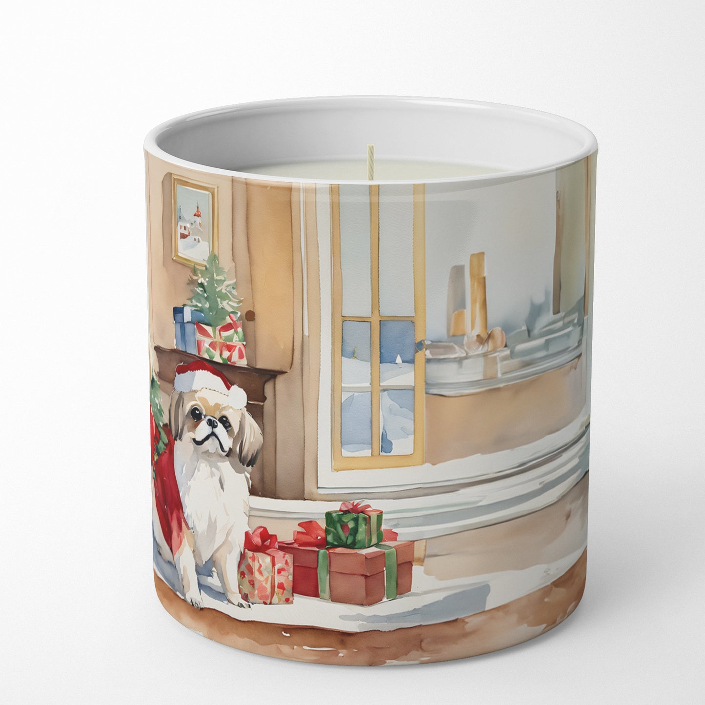 Pekingese Cozy Christmas Decorative Soy Candle