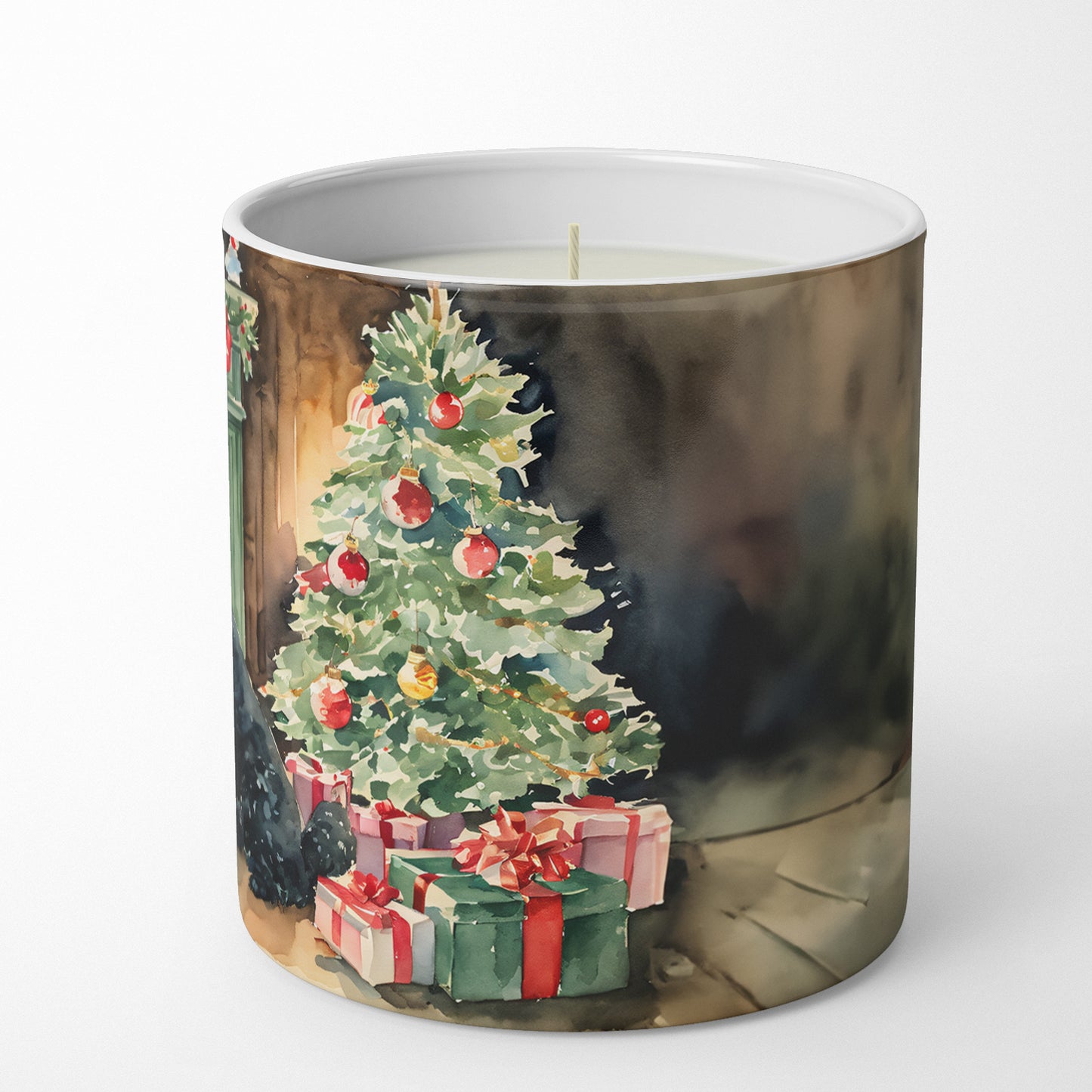 Portuguese Water Dog Cozy Christmas Decorative Soy Candle