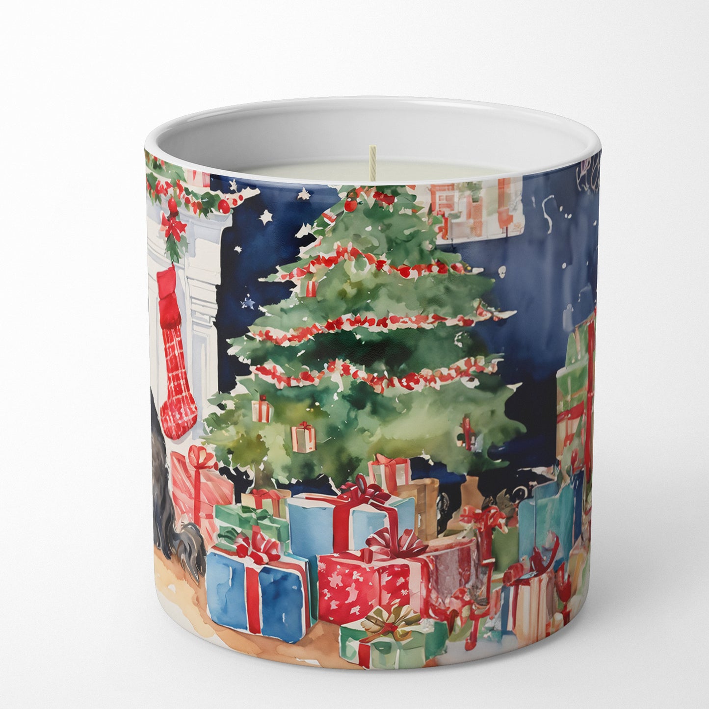 Scottish Deerhound Cozy Christmas Decorative Soy Candle