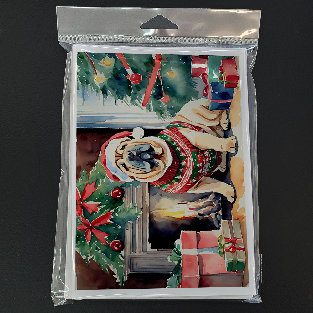Shar Pei Cozy Christmas Greeting Cards Pack of 8