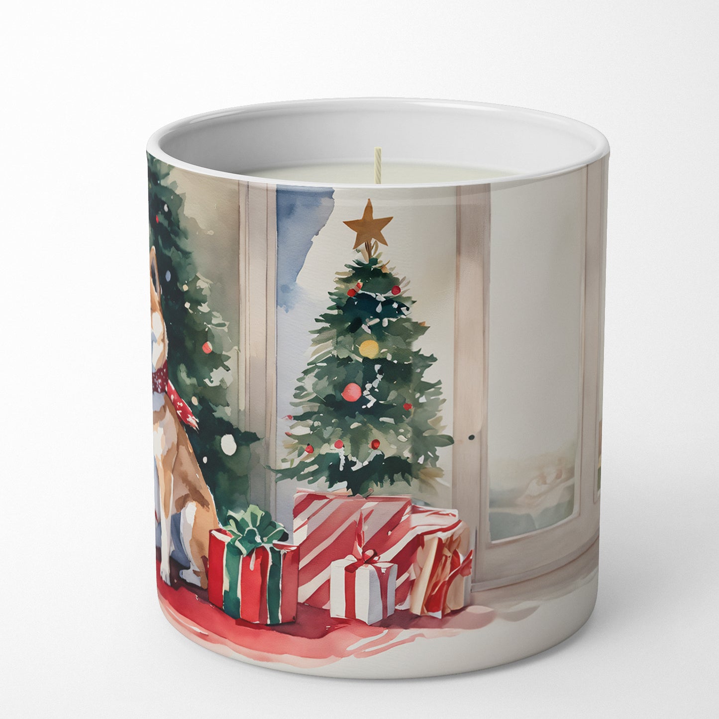 Shiba Inu Cozy Christmas Decorative Soy Candle