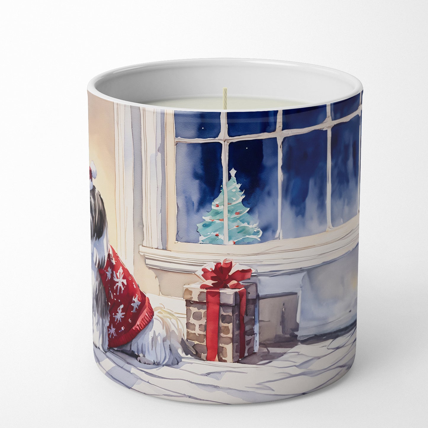 Shih Tzu Cozy Christmas Decorative Soy Candle