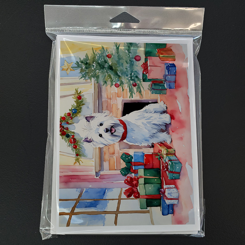 Westie Cozy Christmas Greeting Cards Pack of 8