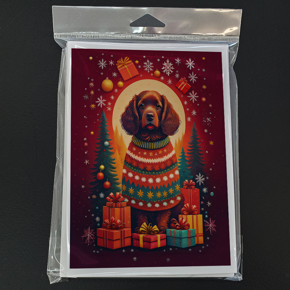 American Water Spaniel Holiday Christmas Greeting Cards Pack of 8