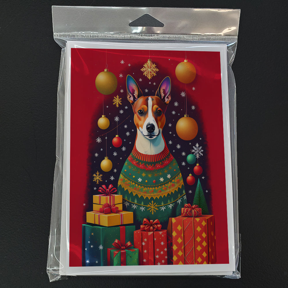 Basenji Holiday Christmas Greeting Cards Pack of 8