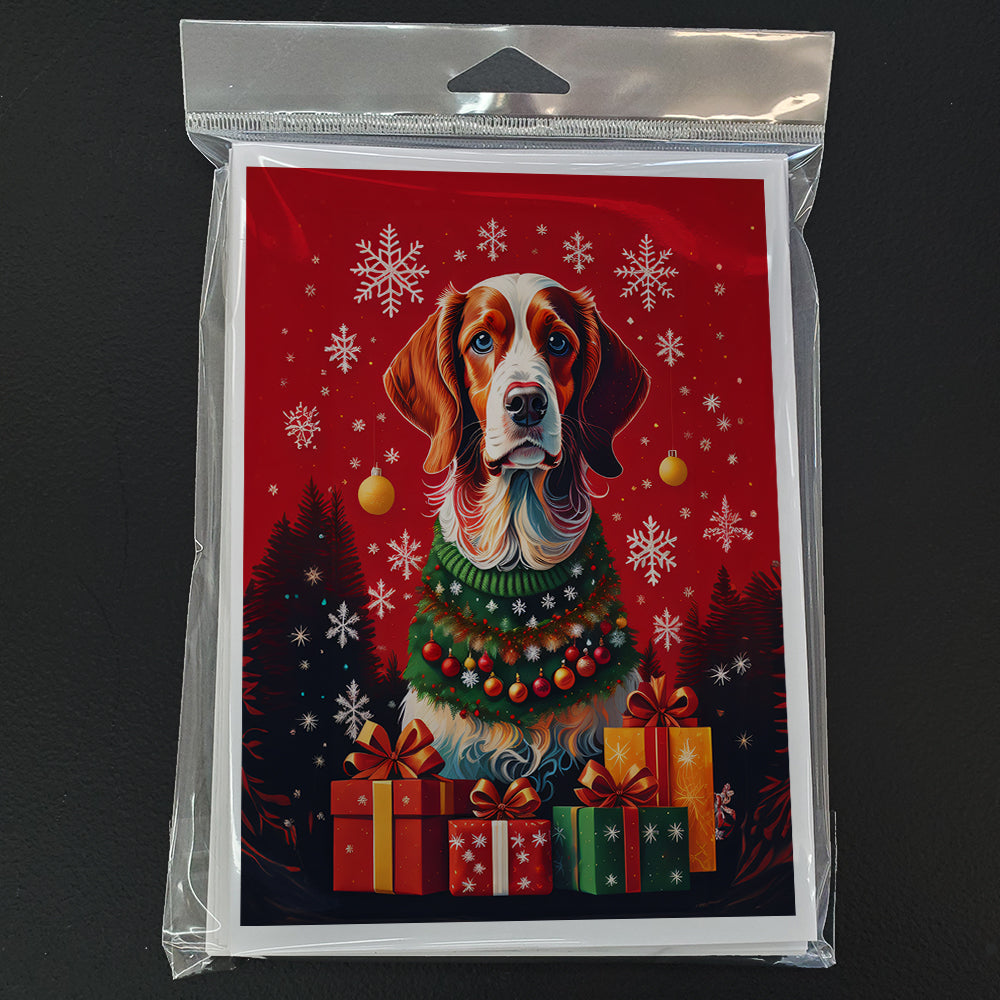 Brittany Spaniel Holiday Christmas Greeting Cards Pack of 8