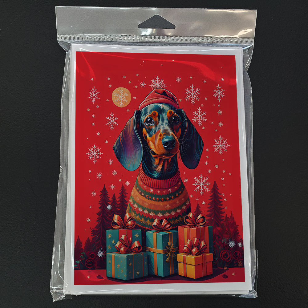Dachshund Holiday Christmas Greeting Cards Pack of 8