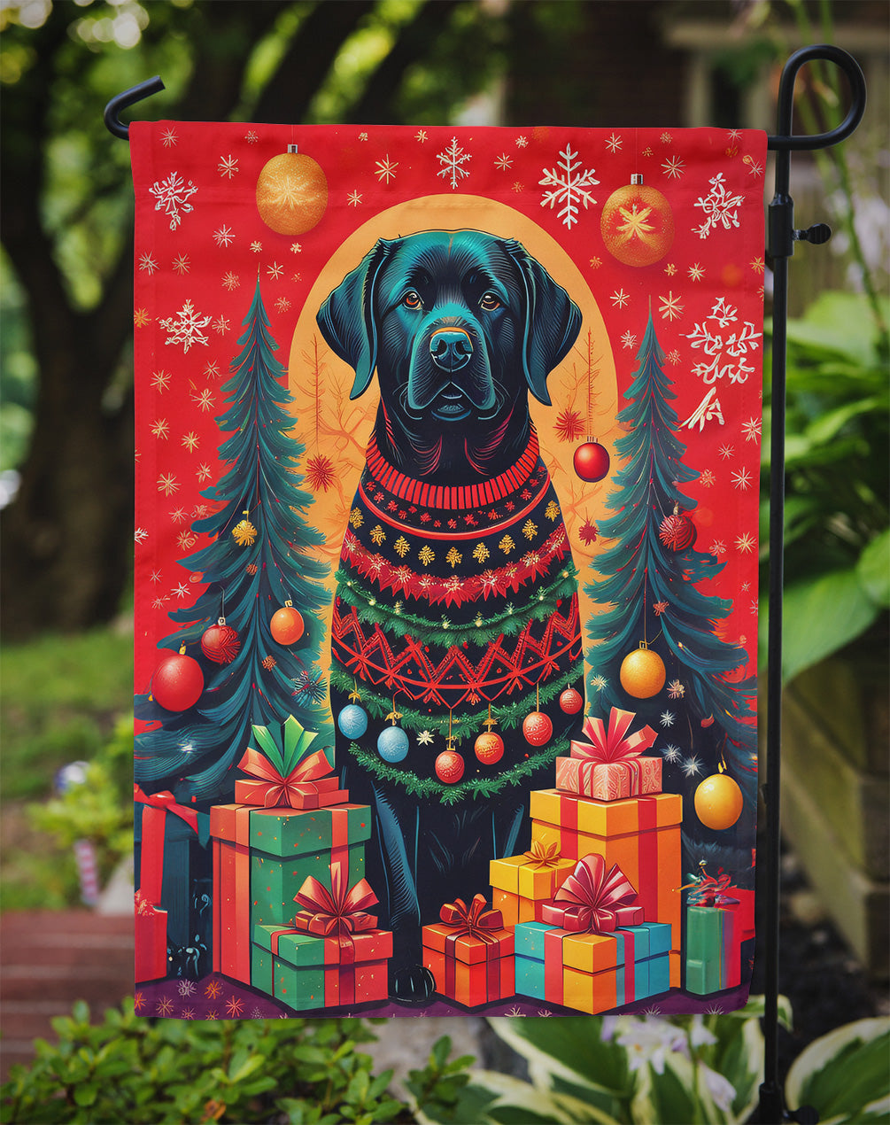 Labrador Retriever Holiday Christmas Garden Flag