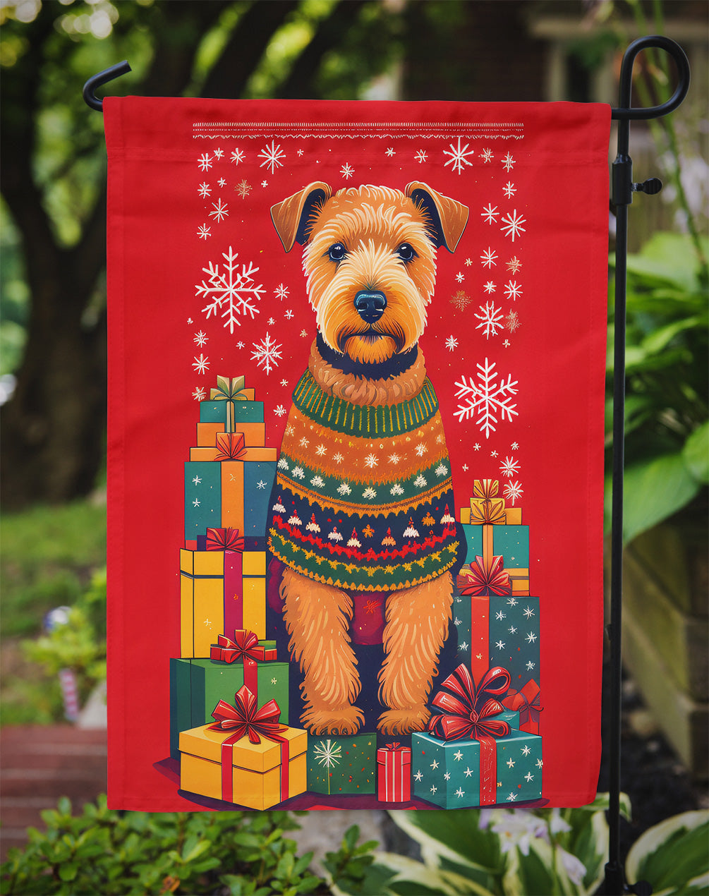 Lakeland Terrier Holiday Christmas Garden Flag