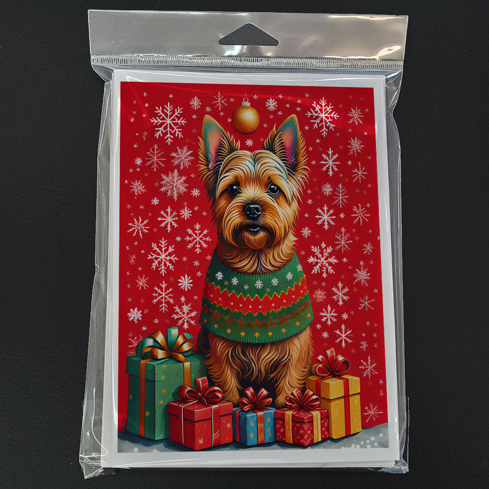 Norwich Terrier Holiday Christmas Greeting Cards Pack of 8