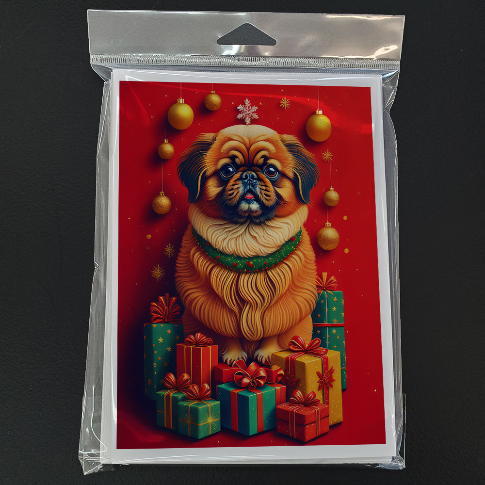 Pekingese Holiday Christmas Greeting Cards Pack of 8