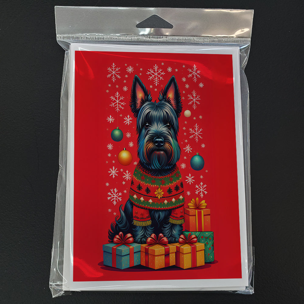 Scottish Terrier Holiday Christmas Greeting Cards Pack of 8