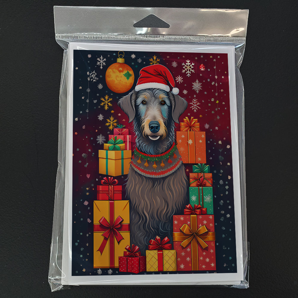 Scottish Deerhound Holiday Christmas Greeting Cards Pack of 8